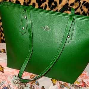 Coach Green Tote